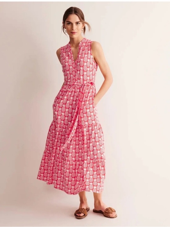 Boden Dresses & Skirts - Boden Naomi red white pineapple maxi dress